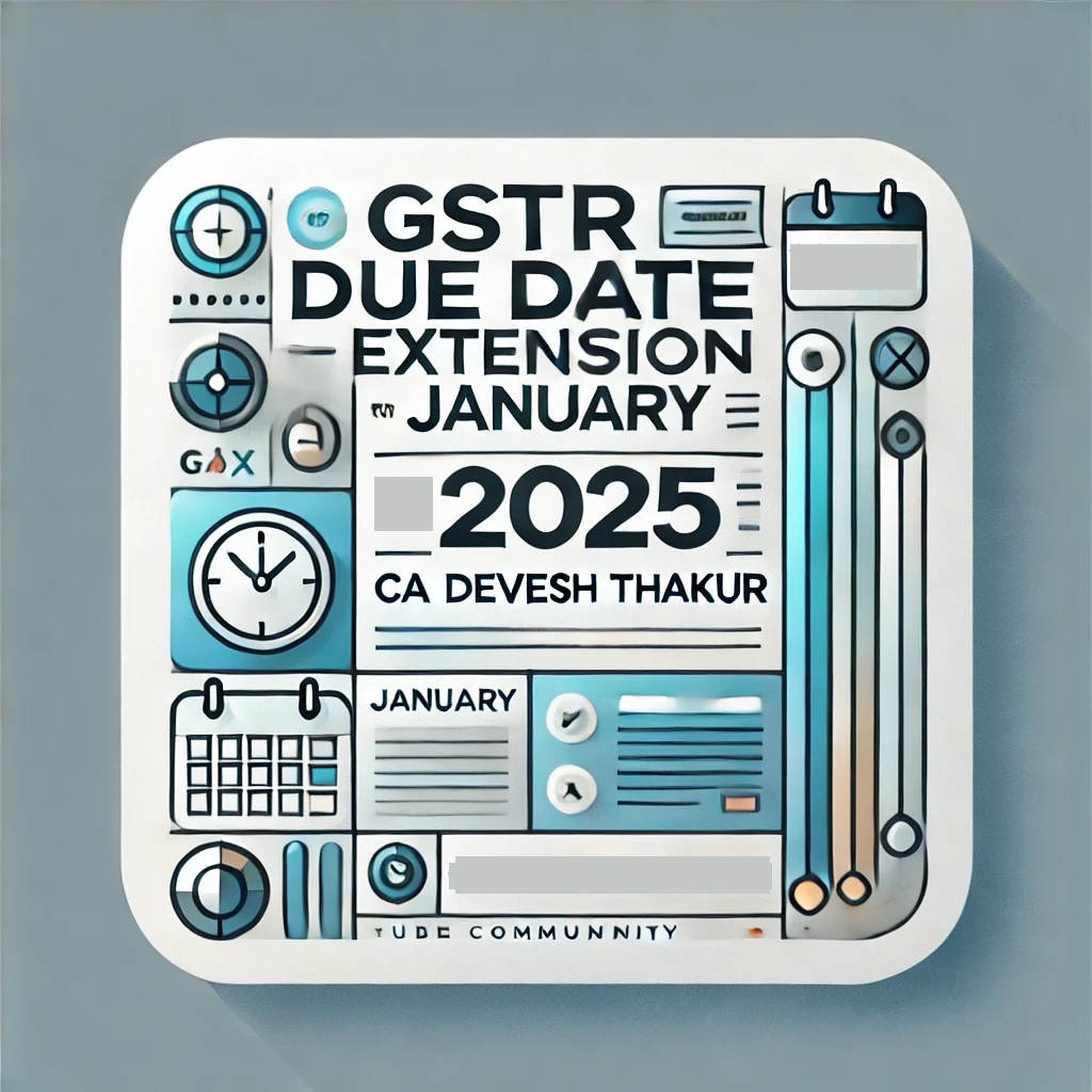 Extension of Due Date w.r.t GSTR-1 and GSTR-3B January 2025