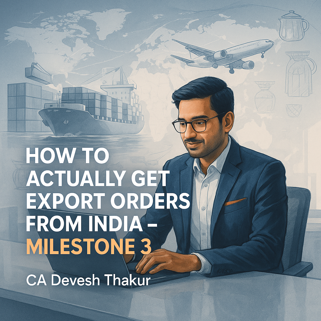 How to Actually Get Export Orders from India – (Milestone 3) Export Roadmap by CA Devesh Thakur